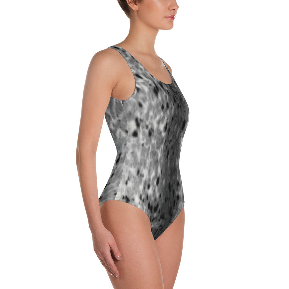 Sealskin Print One-Piece Swimsuit – Arctic Luxe